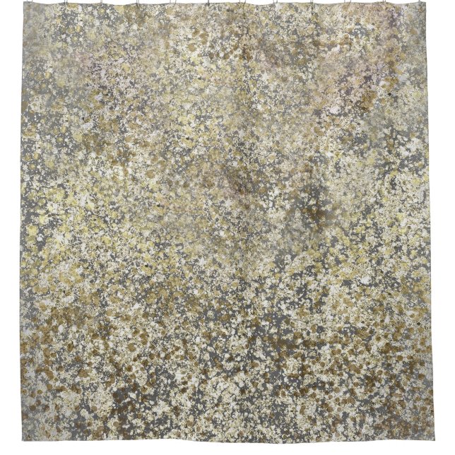 Rideaux De Douche Paillettes dorées Craquelé Moderne Chic Glamour Ét (Devant)