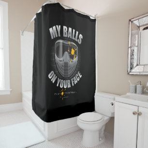 Rideaux De Douche Paintball on Your Face Shower Curtain
