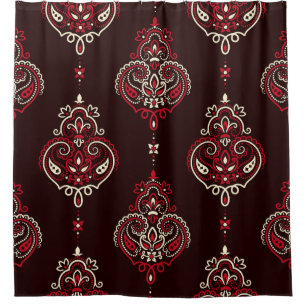 Rideaux De Douche Paisley Bandana : Boho Vintage Print.