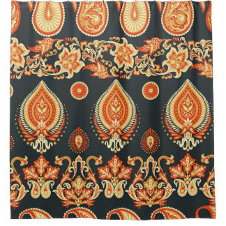 Rideaux De Douche Paisley Floral : Oriental Ethnic Seamless