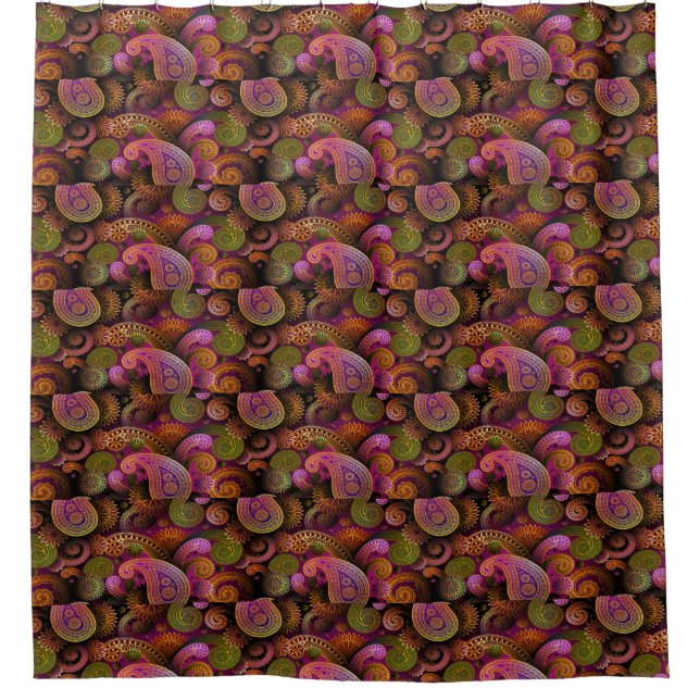 Rideaux De Douche Paisley Purple (Devant)