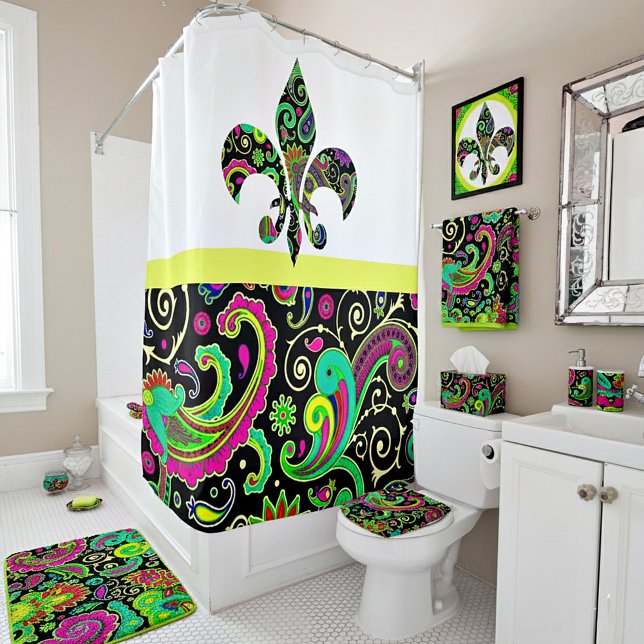 Rideaux De Douche Paisley vif (Créateur téléchargé)