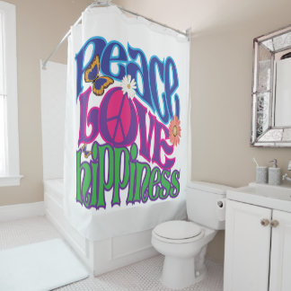 Rideaux De Douche Paix Amour Hippiété