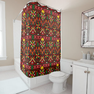Rideaux De Douche Palestine Tatreez Broderie traditionnelle