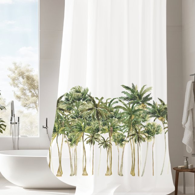 Rideaux De Douche Palmiers tropicaux modernes (Créateur téléchargé)