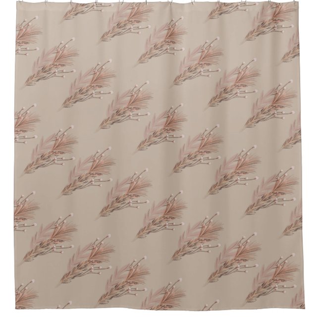 Rideaux De Douche Pampas Bohemian Tone Tone Brown (Devant)