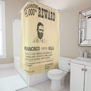 Rideaux De Douche Pancho Villa 🔥 Héros Général Mexicain