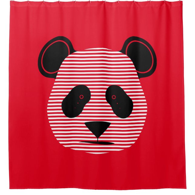 Rideaux De Douche panda rayures (Devant)