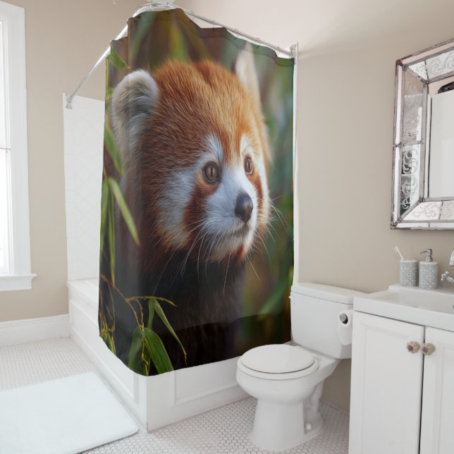 Rideaux De Douche Panda roux (En situation)