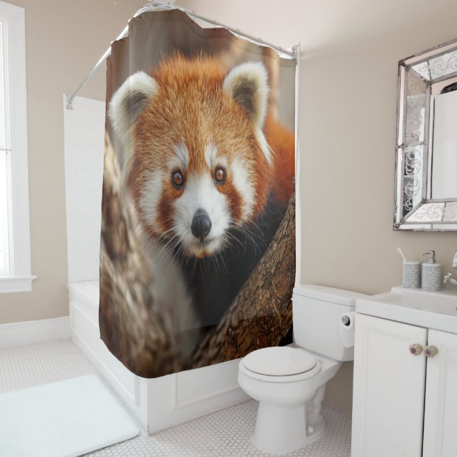 Rideaux De Douche Panda roux (En situation)