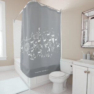 Rideaux De Douche Panneau de pétroglyphes