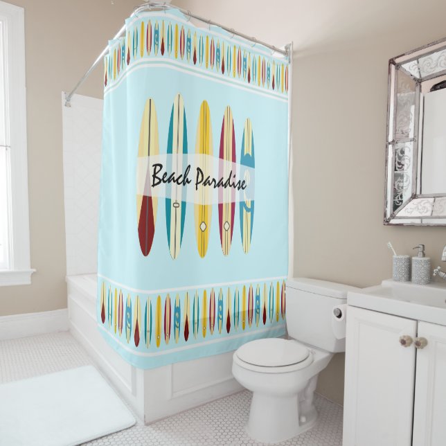 Rideaux De Douche Panneaux vintages #2 (En situation)