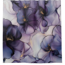 Pansies violettes Aquarelle Violet Floral