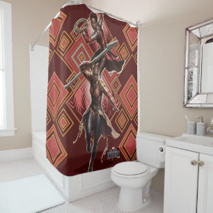 Rideaux De Douche Panthère noire Nakia & Okoye Wakandan Graphic