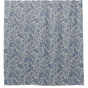 Rideaux De Douche Papier peint Chardon Bleu Ardoise de William Morri