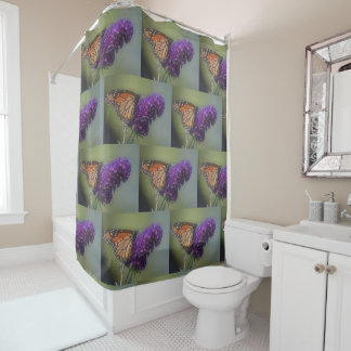 Rideaux De Douche Papillon Monarque Sur Papillon Bush