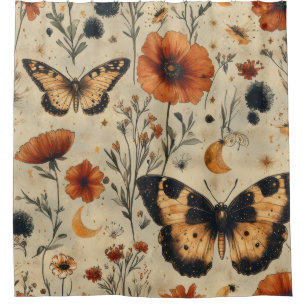 Rideaux De Douche Papillon Sauvage Vintage (7)