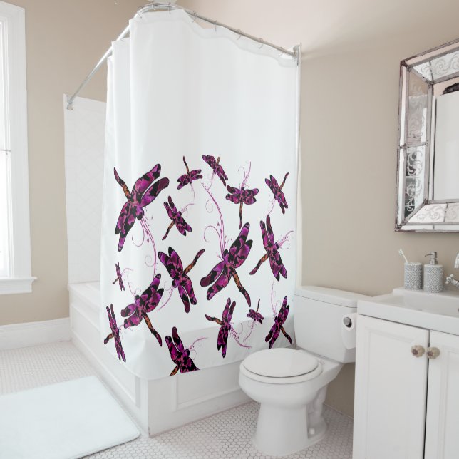 Rideaux De Douche Papillons lunatiques (En situation)