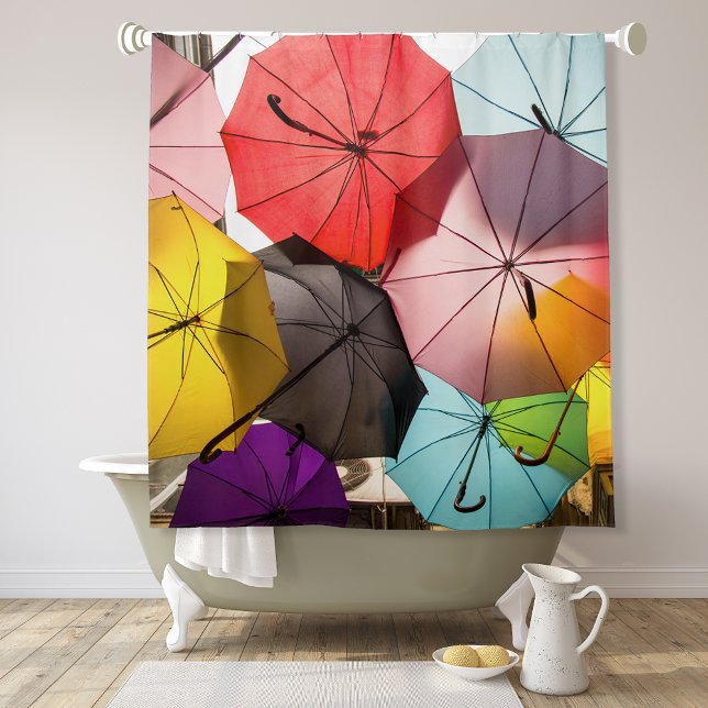 Rideaux De Douche Parapluies flottantes colorées amusantes (Créateur téléchargé)