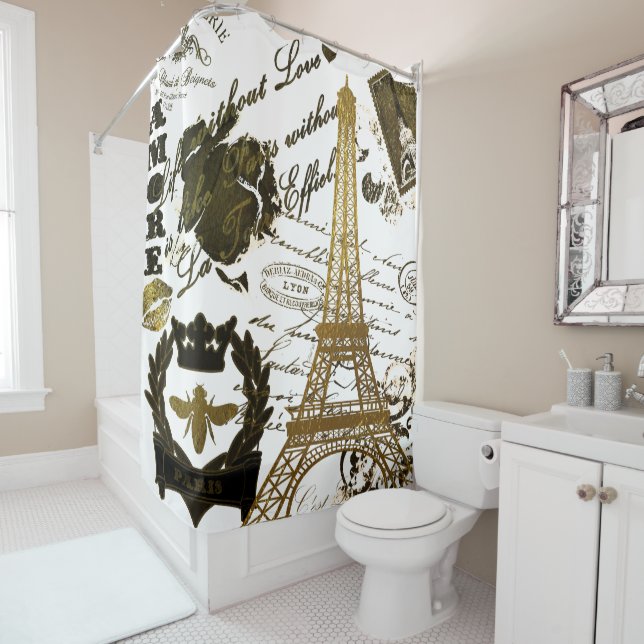 Rideaux De Douche Paris : La Tour Eiffel (En situation)