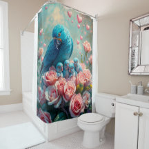 Parrot bleu et bébés