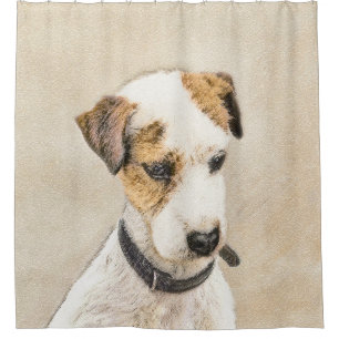 Rideaux De Douche Parson Jack Russell Terrier Peinture - Chien Art