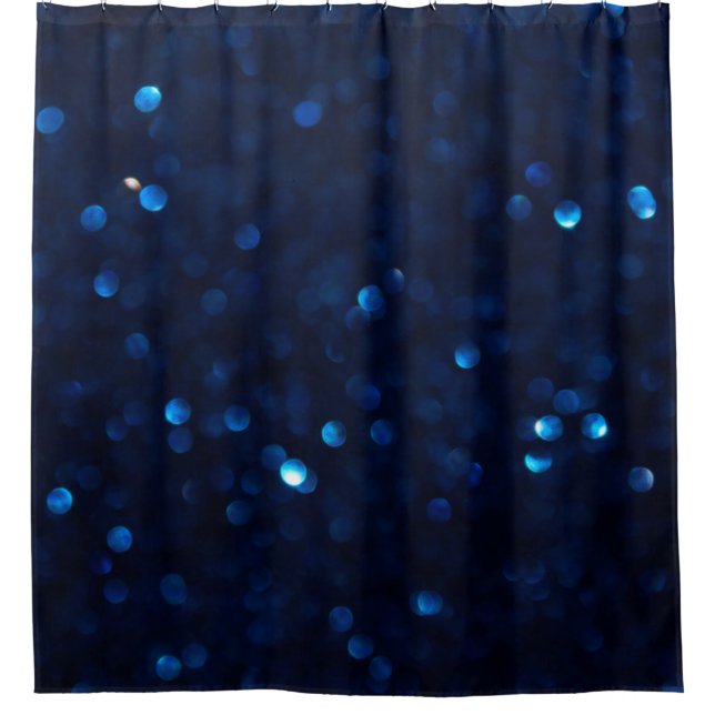 Rideaux De Douche Parties scintillant classique bleu lumières (Devant)