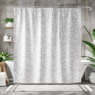 Rideaux De Douche Parties scintillant et éperons blancs et gris