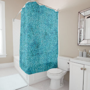 Rideaux De Douche Parties scintillant Mermaid Aqua Glitz