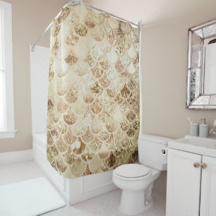 Rideaux De Douche Parties scintillant Ombre Gold Blush à la mode Éch