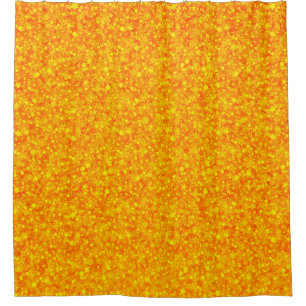 Rideaux De Douche Parties scintillant Orange Et Jaune Et Étincelles