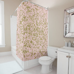 Rideaux De Douche Parties scintillant rose et or Glam Girly Splatter