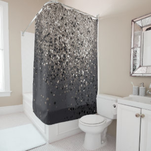 Rideaux De Douche Parties scintillant Sepia #1 #shiny