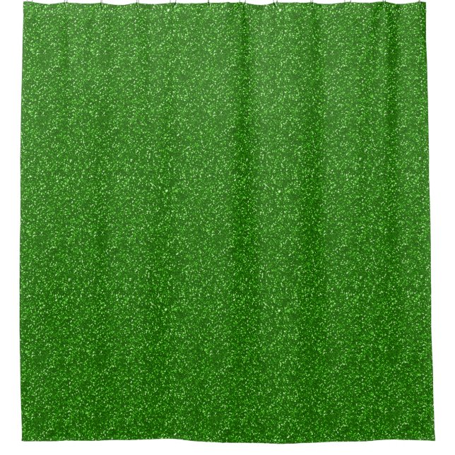 Rideaux De Douche Parties scintillant verte simple et étincelles Tex (Devant)