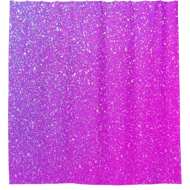 Rideaux De Douche Parties scintillant violette rose étincelante Ombr (Devant)