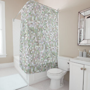 Rideaux De Douche Pastel Multicolore Motif