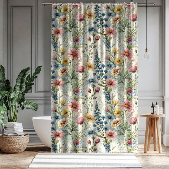 Rideaux De Douche Pastel Petals Curtain Love Gift for Anniversary (Pastel Petals Curtain Love Gift for Anniversary)
