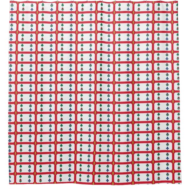 Rideaux De Douche Patriotic Shower Curtain with Flag of Montreal (Devant)