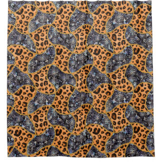 Rideaux De Douche Patrón animal print con leopardo