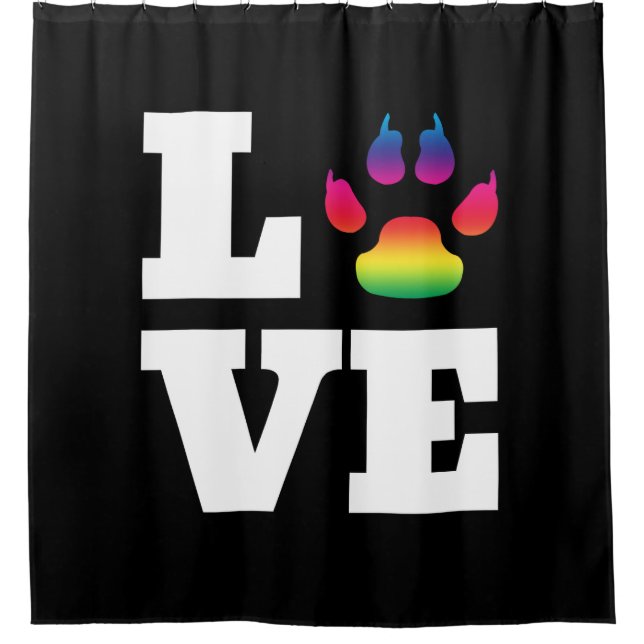 Rideaux De Douche Patte d'arc-en-ciel (Devant)
