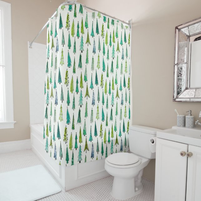 Rideaux De Douche Patters de Trees | (En situation)