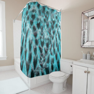 Rideaux De Douche Patterson bleu abstract