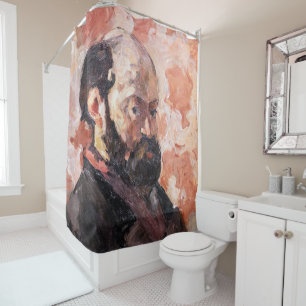 Rideaux De Douche Paul Cezanne - Autoportrait avec arrière - plan ro