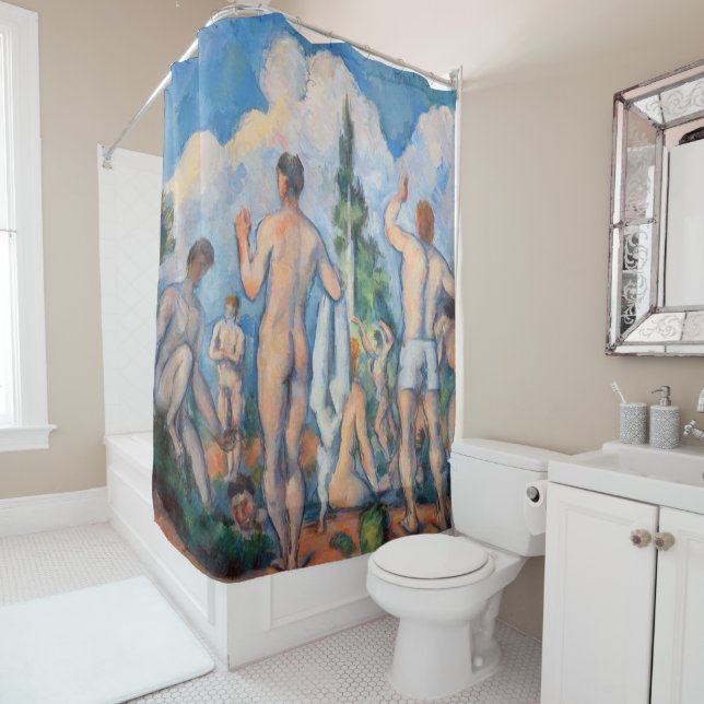 Rideaux De Douche Paul Cezanne - Bathers (En situation)