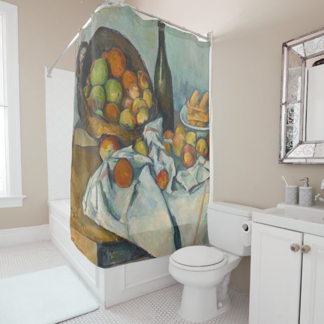 Rideaux De Douche Paul Cezanne - Le panier des pommes (En situation)