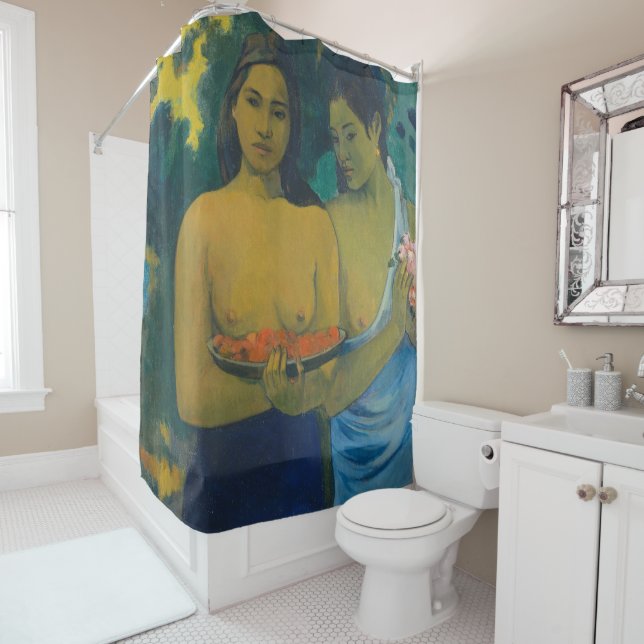 Rideaux De Douche Paul Gauguin - Deux femmes tahitiennes (En situation)