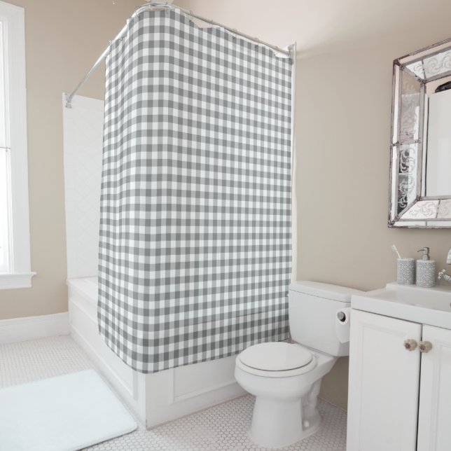 Rideaux De Douche Pays gris de guingan (En situation)