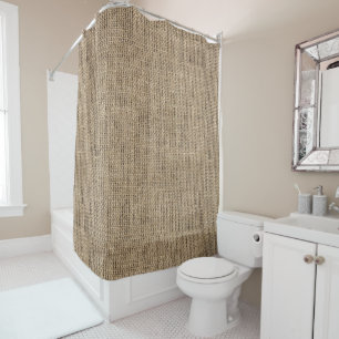 Rideaux De Douche pays rustique motif de toile burlap