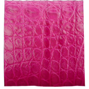 Rideaux De Douche Peau de crocodile rose, texture cuir