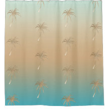Pêche à la menthe Aqua Palmiers tropicaux en or